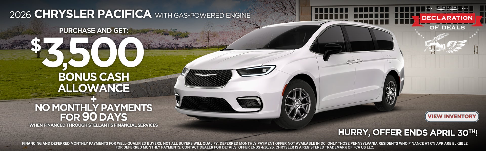 2026 Chrysler Pacifica With Gas powered